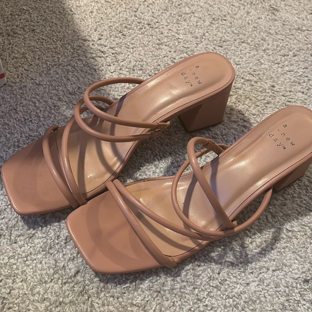 Beige/tan colored heels (3 inch) size 8.5 women’s